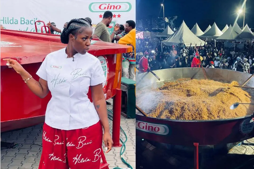 Hilda Baci Sets New Guinness World Record for Largest Serving of Nigerian-Style Jollof Rice